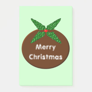 Weihnachts Pudding Custom Post es notiert Pad Post-it Klebezettel
