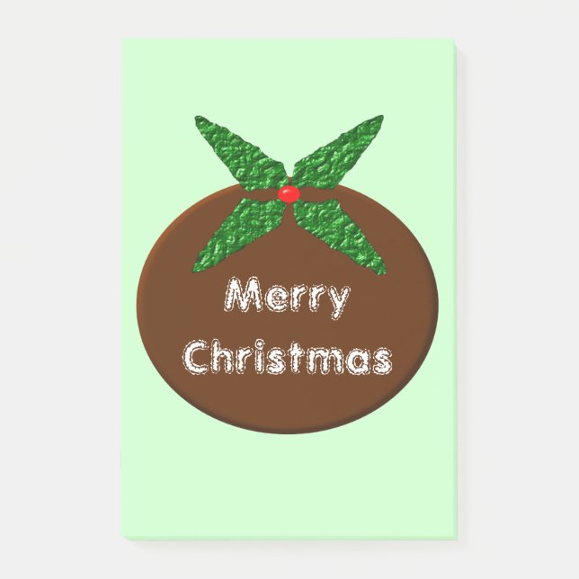 Weihnachts Pudding Custom Post es notiert Pad Post-it Klebezettel (Vorderseite)