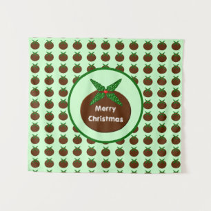 Weihnachts-Pudding Personalisiert Wandteppich