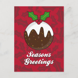 Weihnachts-Pudding-Postkarte Feiertagspostkarte