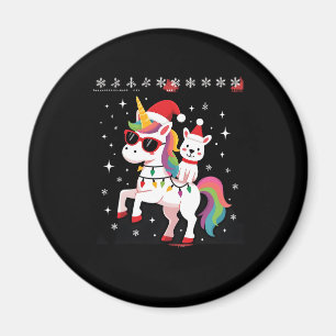 Weihnachts-Pudel-Einhorn-Sonnenbrille-Poodles-T-Sh Magnet