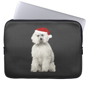 Weihnachts-Pudel Weihnachtsbaum Hund Welpe Aquarel Laptopschutzhülle
