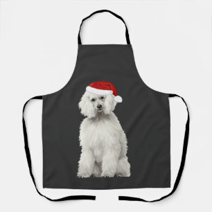 Weihnachts-Pudel Weihnachtsbaum Hund Welpe Wasserc Schürze