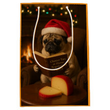 Weihnachts-Pug-Geschenktasche