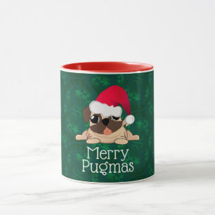 Weihnachts-Pug-Kombitasse Tasse