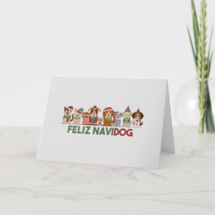 Weihnachts-Pun: Feliz Navidog Karte