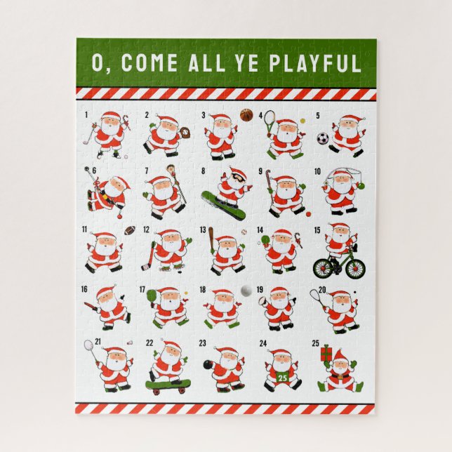 Weihnachts-Puzzle für Sportfans (Vertikal)