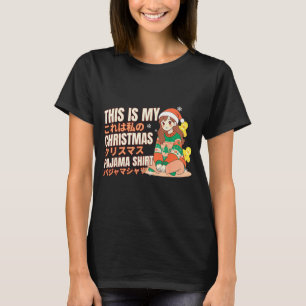 Weihnachts-Pyjama-Anime-Mädchen japanischer Manga T-Shirt