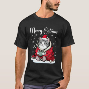 Weihnachts-Pyjama-Katze Frohe Katmas Weihnachts-Ou T-Shirt