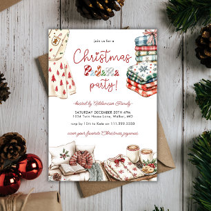 Weihnachts-Pyjama-Party Feiertage Familie Freunde Einladung