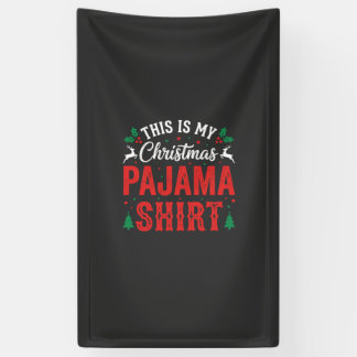 Weihnachts-Pyjama-Shirt Lustiger Urlaub Banner