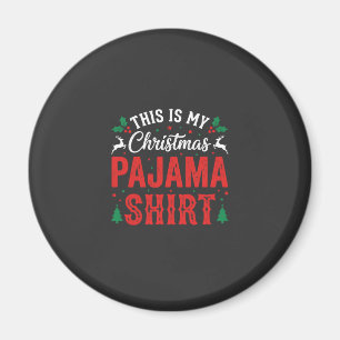 Weihnachts-Pyjama-Shirt Lustiger Urlaub Magnet