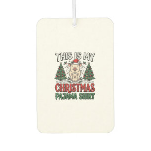 Weihnachts-Pyjama-Shirt Süßes Schwein Holiday-Vekt Autolufterfrischer