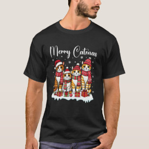 Weihnachts-Pyjamas Katzen Fröhliche Catmas Xmas Ou T-Shirt