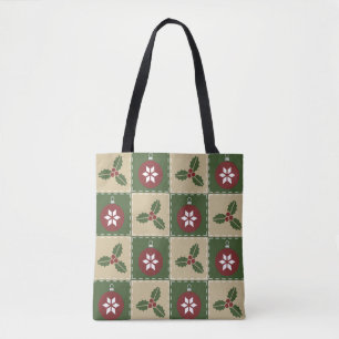 Weihnachts-Quilt-Mehrdruck-Tasche Tasche