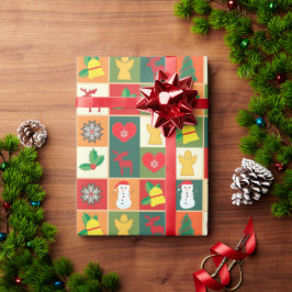 Weihnachts Quilt Muster Geschenkpapier