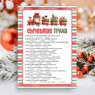 Weihnachts-Quiz-Spiel Feiertagskarte