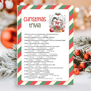 Weihnachts-Quiz-Spiel Feiertagskarte