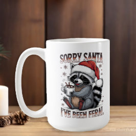 Weihnachts-Raccoon war ich ein Geschenk von Feral Kaffeetasse