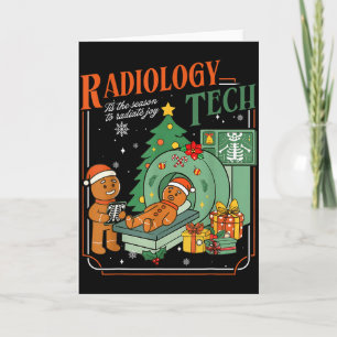 Weihnachts-Radiologie-Tech Lustiger Gingerbread-Ma Karte