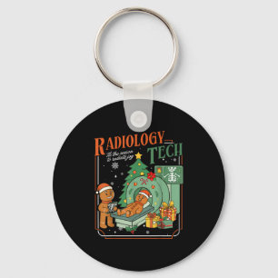 Weihnachts-Radiologie-Tech Lustiger Gingerbread Ma Schlüsselanhänger
