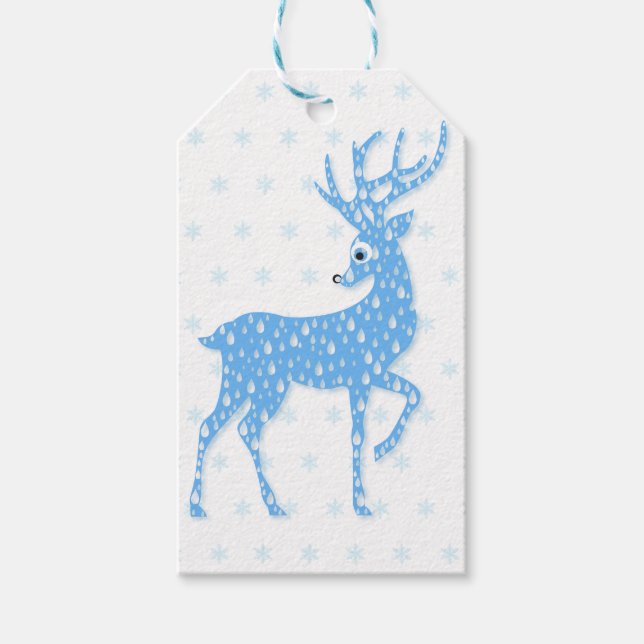 Weihnachts-RainDeer (Rentier) Geschenktasten Geschenkanhänger (Vorderseite)