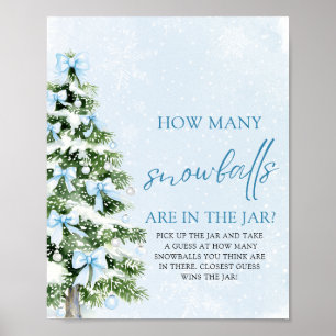 Weihnachts-Rätsel Wie Viele Schneebälle Baby Showe Poster
