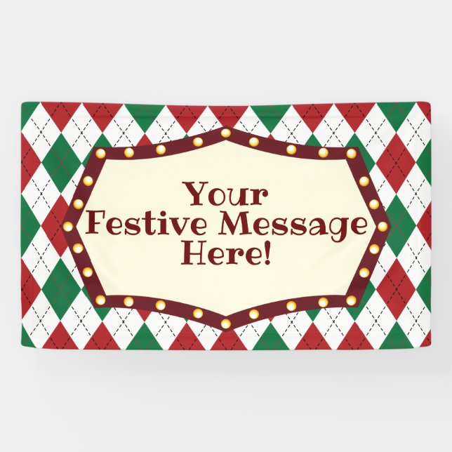 Weihnachts-Raute Banner (Horizontal)