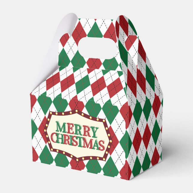 Weihnachts-Raute Geschenkschachtel (Vorderseite)