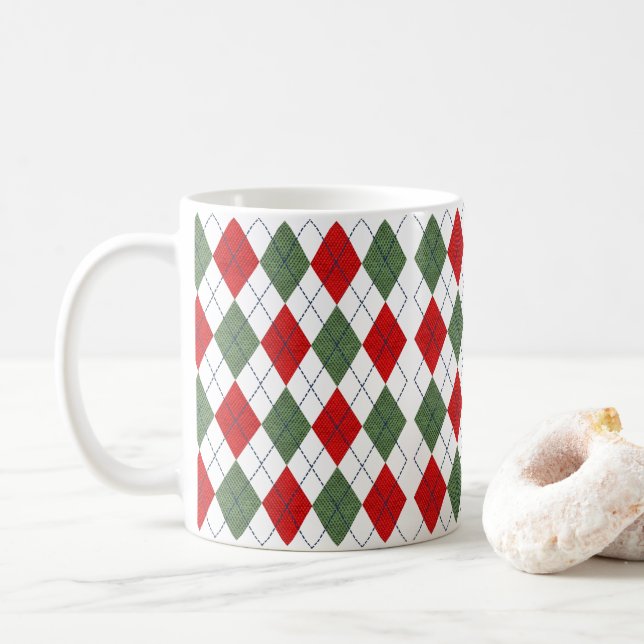 Weihnachts-Raute Kaffeetasse (Mit Donut)