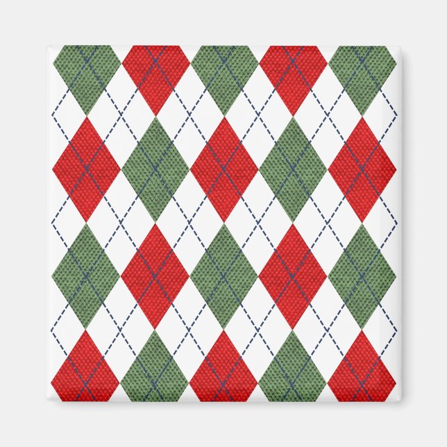 Weihnachts-Raute Magnet (Vorne)