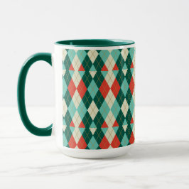 Weihnachts-Raute - Retro-Tasse Tasse