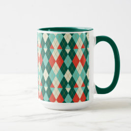 Weihnachts-Raute - Retro-Tasse Tasse