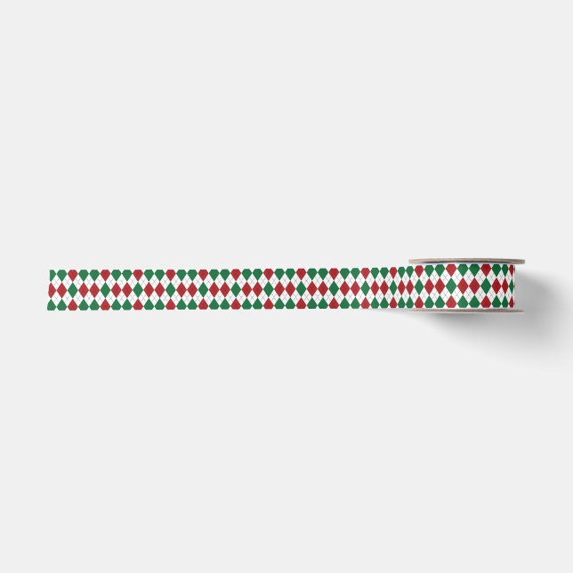 Weihnachts-Raute Satinband (Vorderseite)