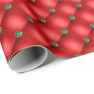 Weihnachts Red Puffy gequilt Geschenkpapier