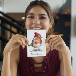 Weihnachts Red Robin individuell anpassbar Feiertagskarte