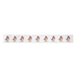 Weihnachts Red Robin individuell anpassbar Satinband