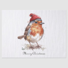 Weihnachts Red Robin individuell anpassbar Seidenpapier