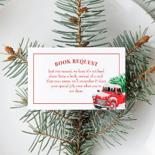 Weihnachts Red Truck Baby Showbuchanfrage Visitenkarte