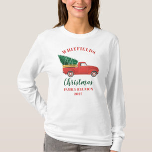 Weihnachts-Red-Truck-Familie Wiedersehen Custom Ma T-Shirt