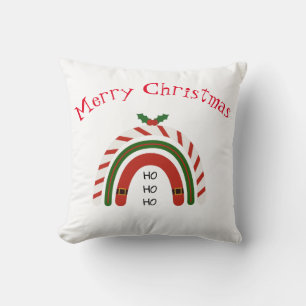 Weihnachts-Regenbogen Lass es schneien Kissen