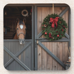 Weihnachts-Reiterstall-Setzer Getränkeuntersetzer