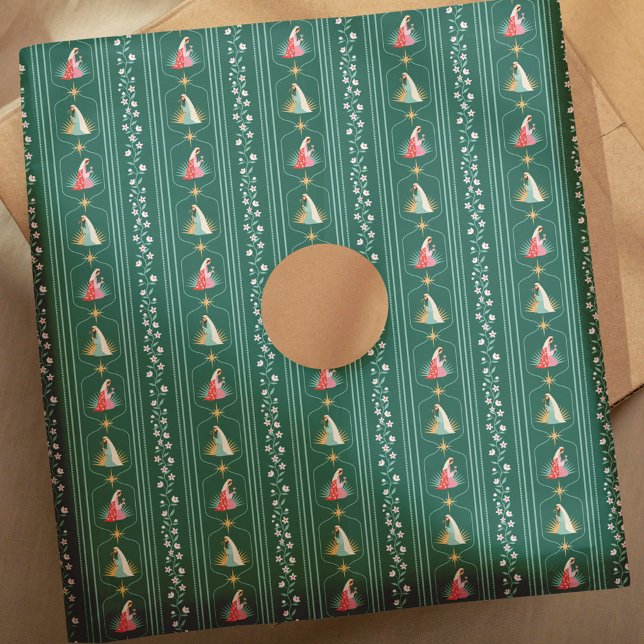 Weihnachts-Religiöse Bethlehem Marry Joseph Floral Seidenpapier (Christmas Religious Bethlehem Marry Joseph Floral Tissue Paper)