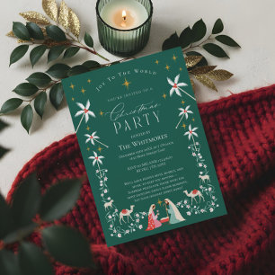 Weihnachts-Religiöse Weihnachtskrippen-Party Einladung