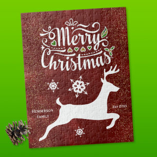 Weihnachts-Rentier auf Burgund