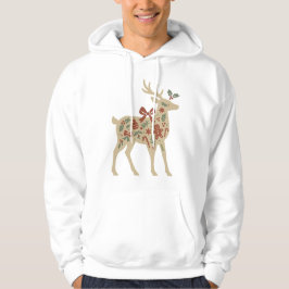 Weihnachts-Rentier-Blumen-Kunst-Kinder-Hoodies/Swe Hoodie
