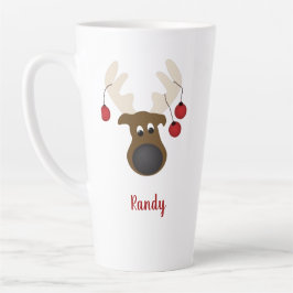 Weihnachts-Rentier Hirsch Personalisiert 17oz Milchtasse