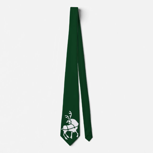 Weihnachts-Rentier-Krawatte Custom Christmas Neckt Krawatte (Vorderseite)