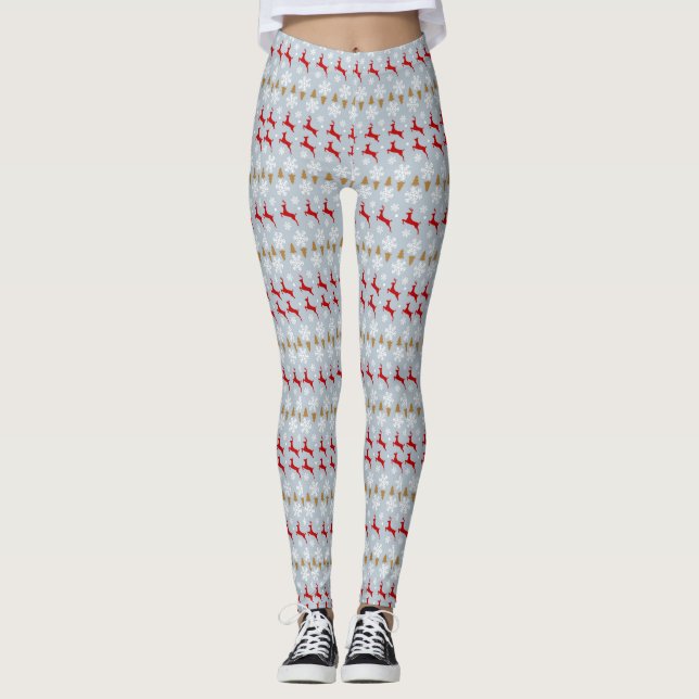 Weihnachts-Rentier-Leggings Leggings (Vorderseite)