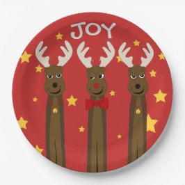 Weihnachts-Rentier-Party Pappteller
